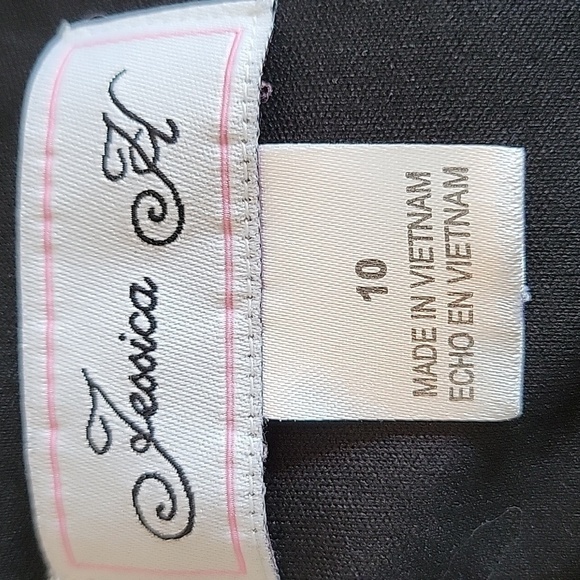 JESSICA H size 10 black & white midi dress - Picture 4 of 5